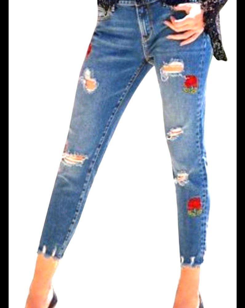 Driftwood Joyce Rose Distressed Jean